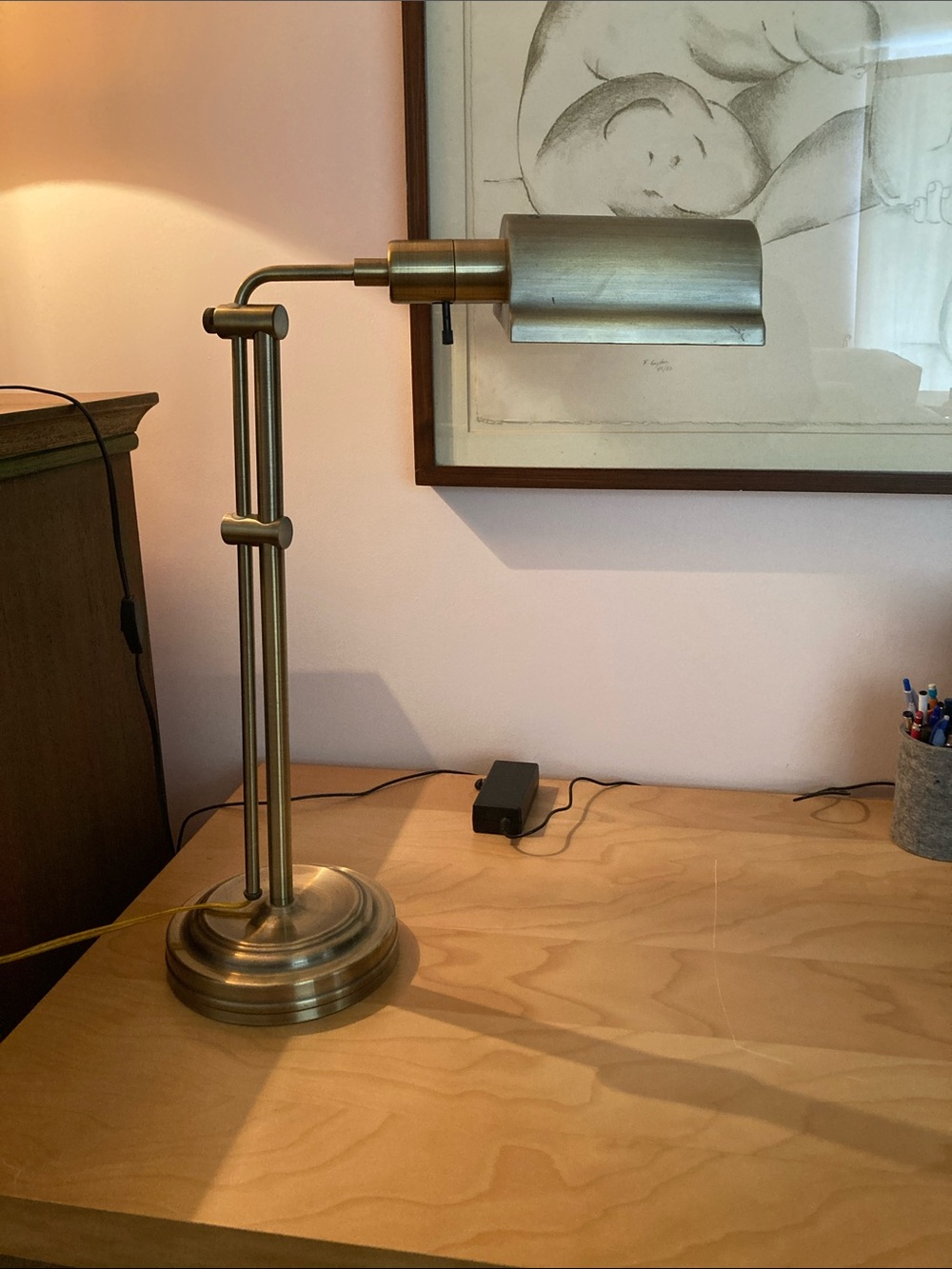 Brushed Brass Adjustable Desk Lamp - Classic Task Lighting